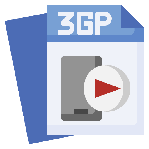 3gp multimedia document files and folders icon