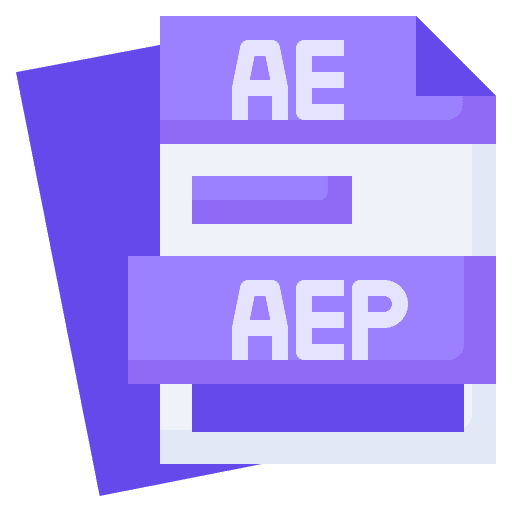 Aep project format files and folders icon