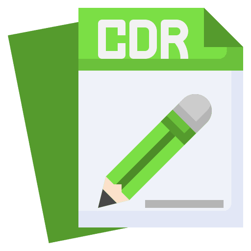 Cdr format graphic design file icon
