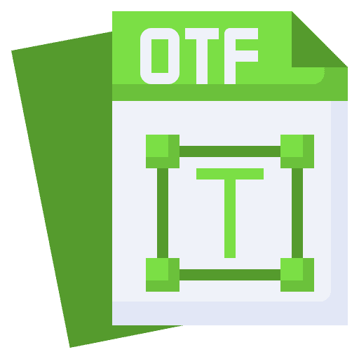 Otf file open type font document files and folders icon Otf file open type font document files and folders icon