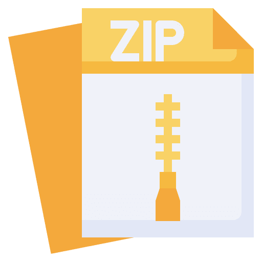 Zip format extension file icon Zip format extension file icon