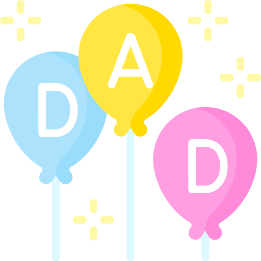 Balloons dad decoration mustache icon Balloons dad decoration mustache icon