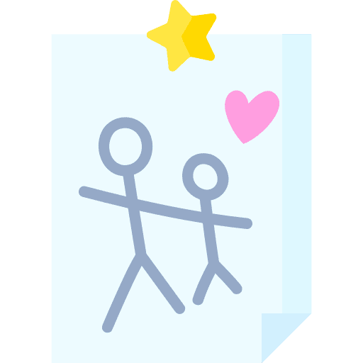 Draw holidays celebration father and son icon