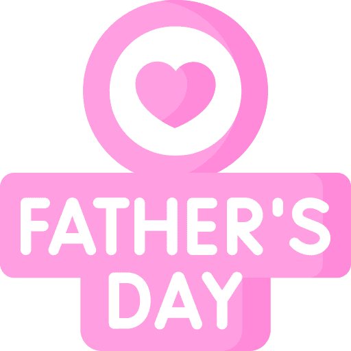 Fathers day love and romance celebration decoration icon