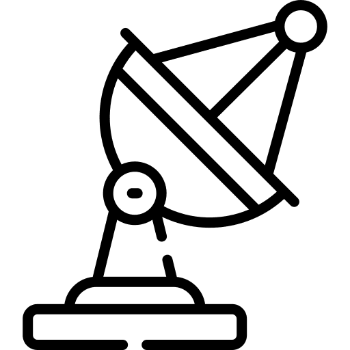 Radar location area space icon Radar location area space icon