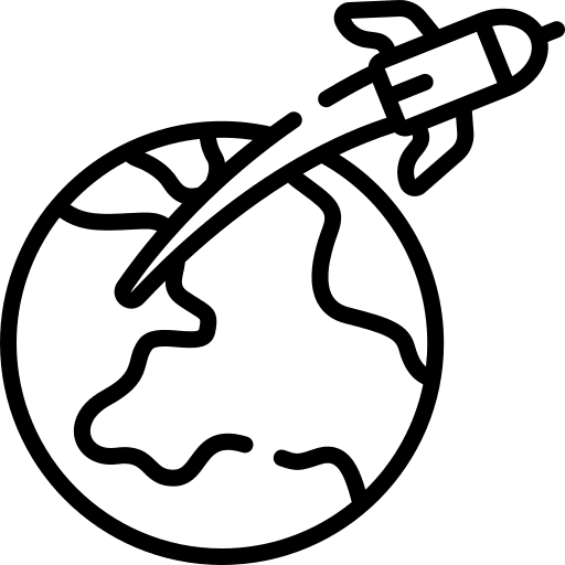 Rocket transportation planet earth rocket launch icon Rocket transportation planet earth rocket launch icon