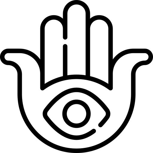 Hamsa spiritual protection belief icon