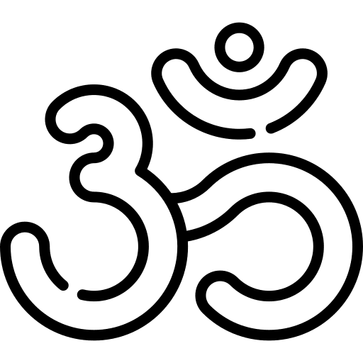 Om shapes and symbols india religion icon