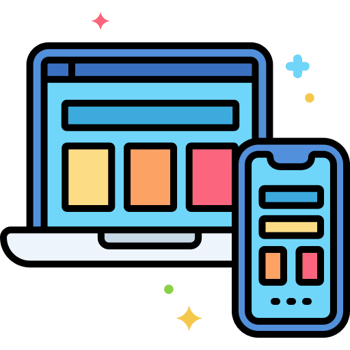 Application computer laptop responsive design icon