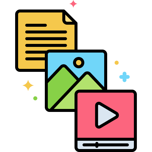 Content video social media marketing marketing icon