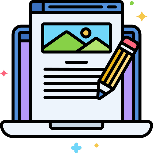 Content writing article laptop publication icon