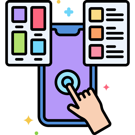 User interface access interaction click icon