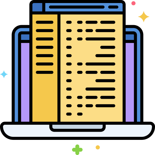 Backend backend coding seo and web icon