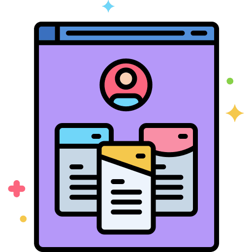 Portfolio profile website seo and web icon