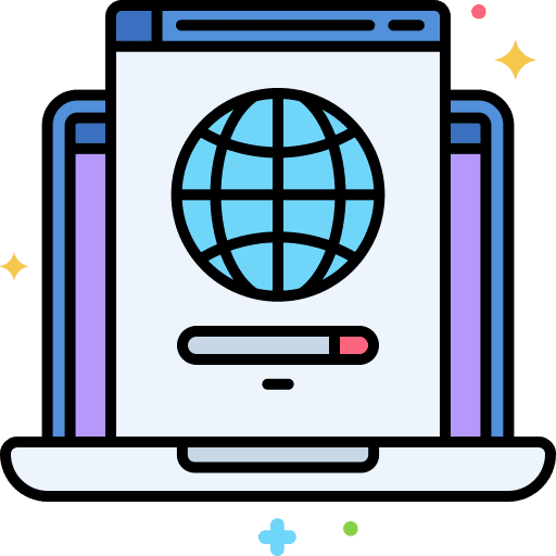 Publishing laptop internet network icon