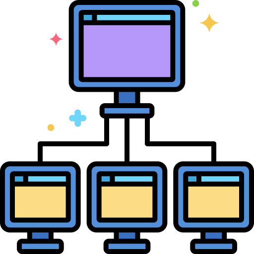 Server internet local area network connection icon