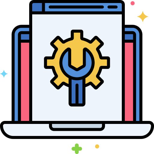 Setting web development laptop adjust icon