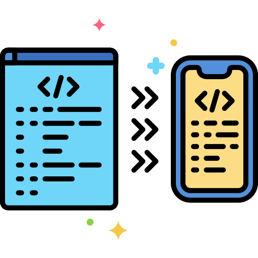Adaptive coding adaptation seo and web icon