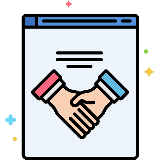 Client agreement business partnership negotiate icon