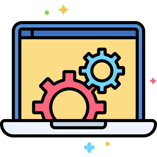 Cms system seo and web cms system screen icon