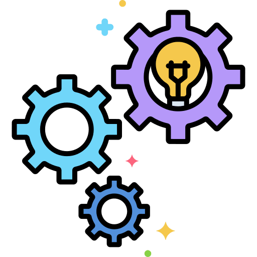 Development gear development marketing icon