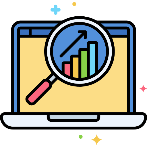 Seo bar chart business seo icon