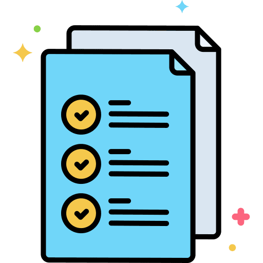 Standard conclusion files and folders protocol icon