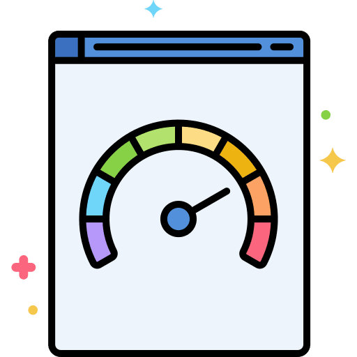Page speed page speed optimize seo and web icon
