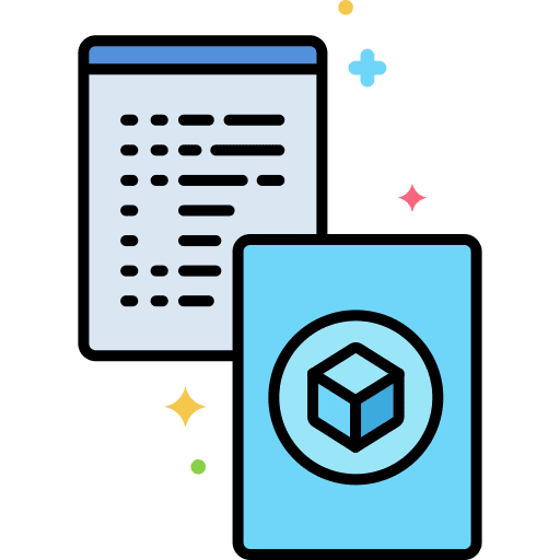 Processor data digital web development icon
