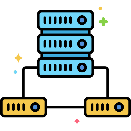 Servers networking side network icon