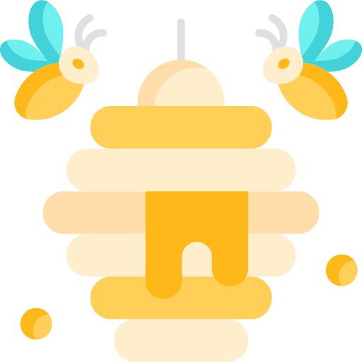 Beehive farm honey bee icon