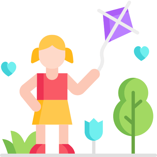 Girl garden kid and baby people icon