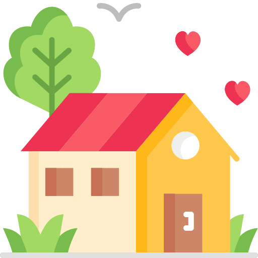 Home tree house nature icon