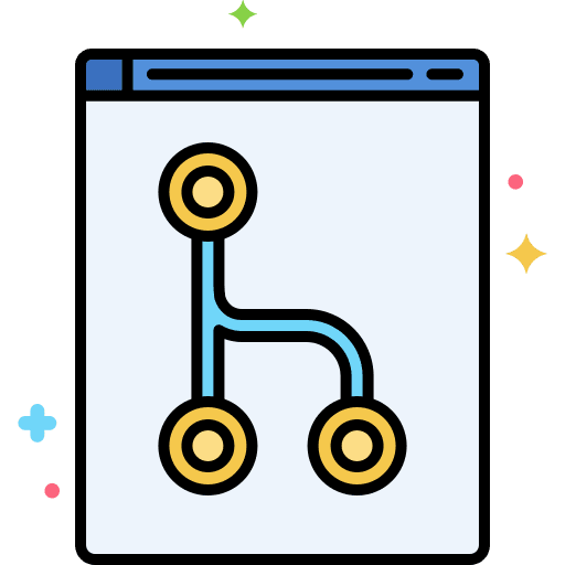 Version control seo and web system update flow icon