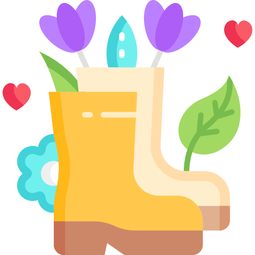 Boots shoes plant flower icon Boots shoes plant flower icon