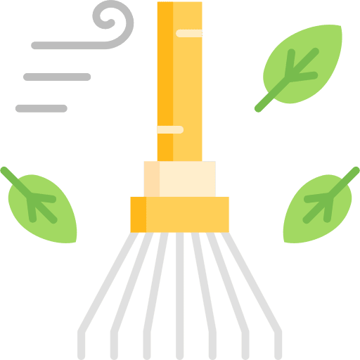 Rake nature gardening tools weather icon Rake nature gardening tools weather icon