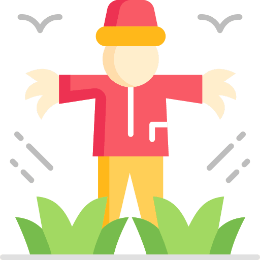 Scarecrow rural agriculture character icon Scarecrow rural agriculture character icon
