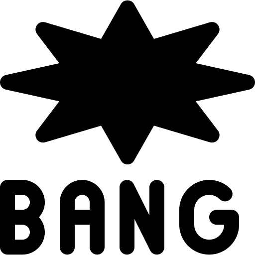 Bang bang bomb explosion icon
