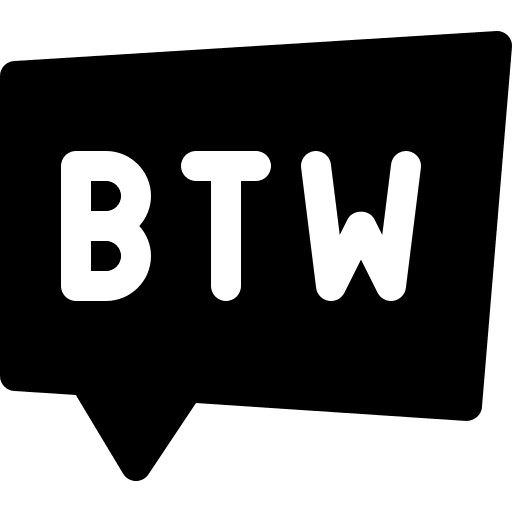 Btw btw communications social media icon Btw btw communications social media icon