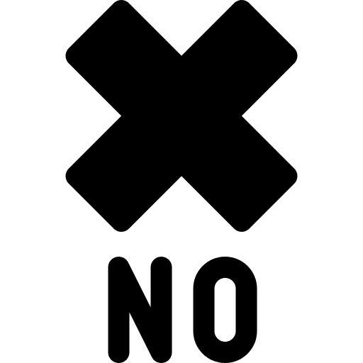 No communications social media cross icon No communications social media cross icon
