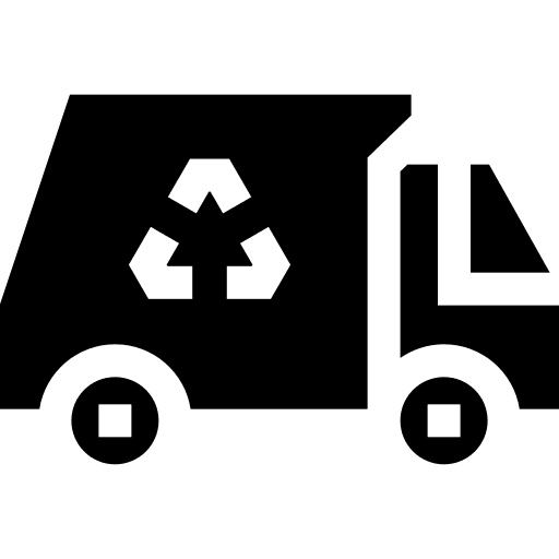 Recycling truck vehicle transport trash truck icon