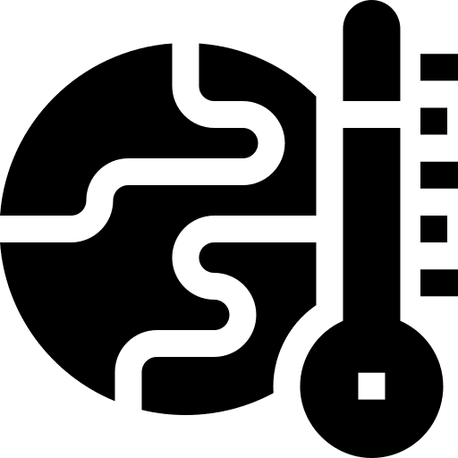 Climate change global warming planet weather icon