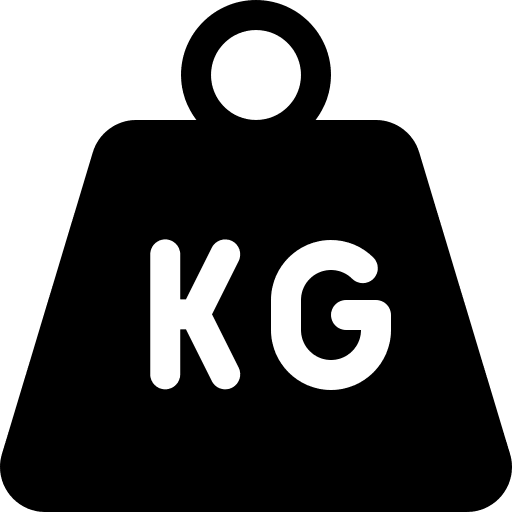 Heavy kilograms shapes and symbols heavy icon