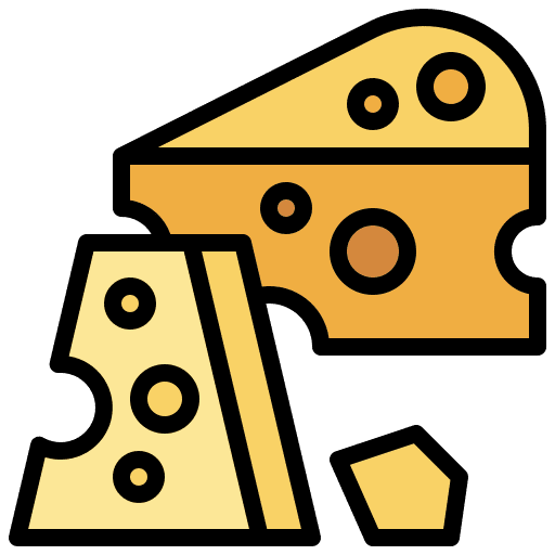 Cheese cheese fattening food and restaurant icon Cheese cheese fattening food and restaurant icon