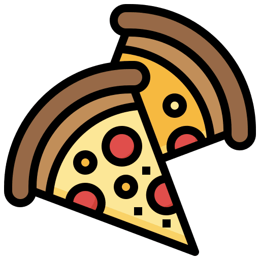 Pizza slice italian food fast food dough icon Pizza slice italian food fast food dough icon