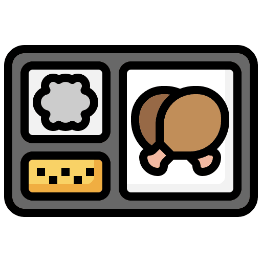 Ready meal food and restaurant meat ready meal icon