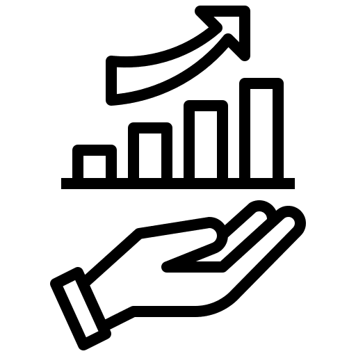 Increasing bar graph increase graph improvement icon