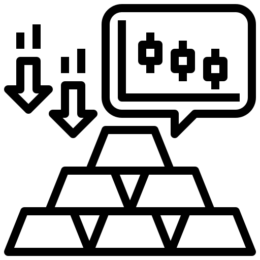 Gold value business and finance gold price icon Gold value business and finance gold price icon
