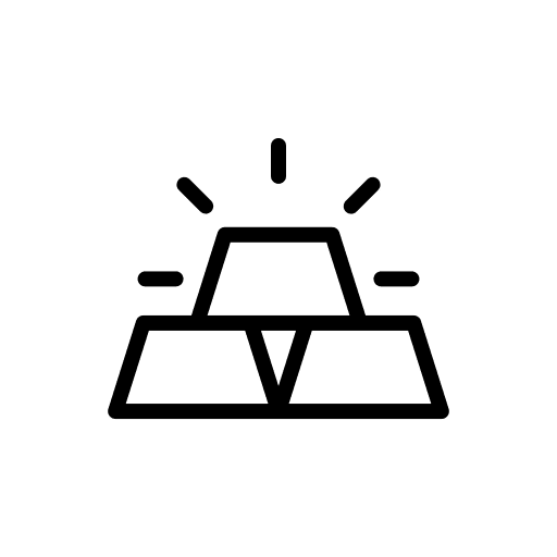 Gold gold ingots business business and finance icon