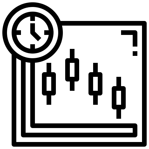 Time waiting graph position icon Time waiting graph position icon